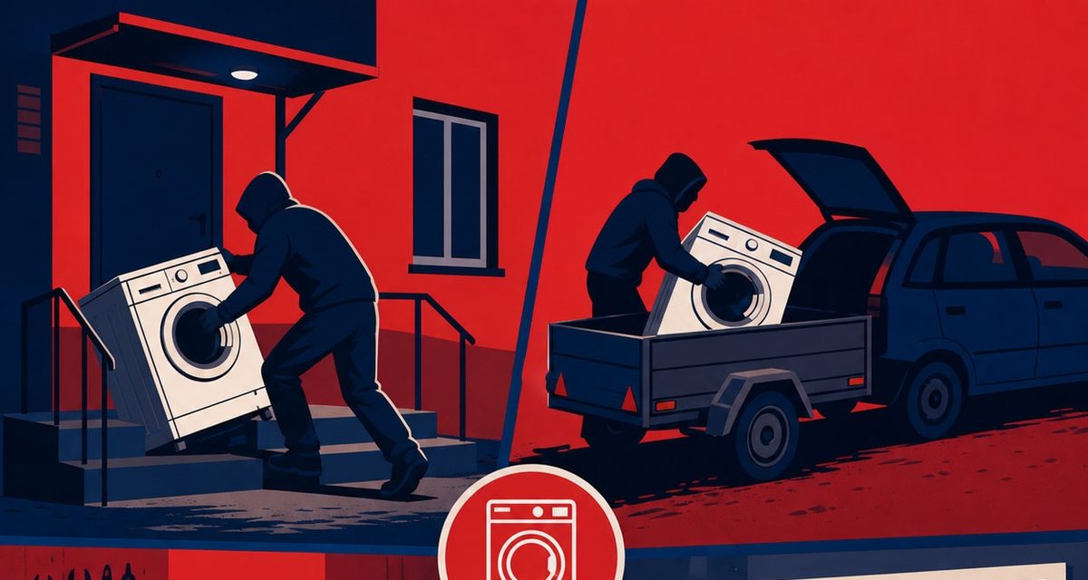 В Оленегорске мужчина забрал стиральную машину с крыльца подъезда и сдал её на металлолом